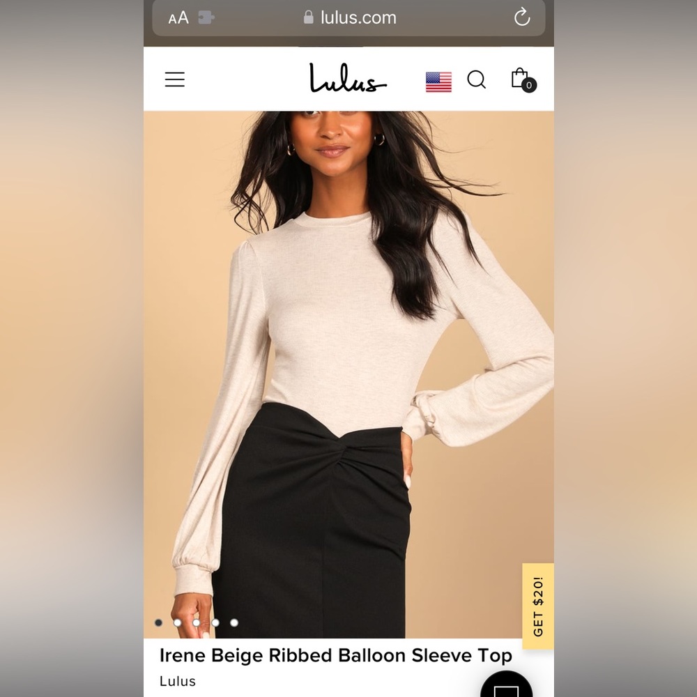 Balloon Sleeve Top
